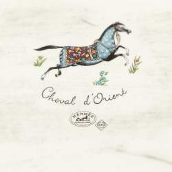 Hermès Cheval d’Orient White Printed Porcelain Vegetable Dish 