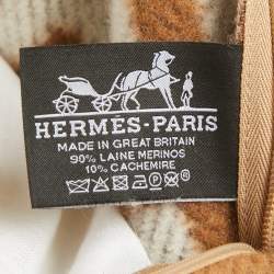 Hermès Brown Printed Wool Avalon Pillow