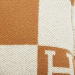 Hermès Brown Printed Wool Avalon Pillow
