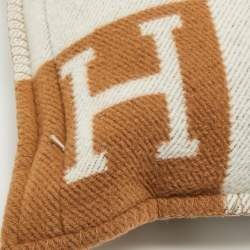 Hermès Brown Printed Wool Avalon Pillow