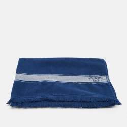 Hermès Bain Blue Terry Cotton Yachting Beach Towel