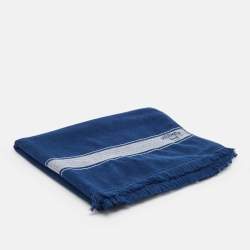 Hermès Bain Blue Terry Cotton Yachting Beach Towel