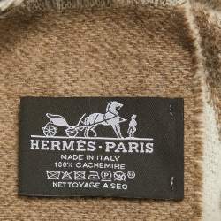 Hermès Beige Cashmere Cheval d'Attelage Blanket