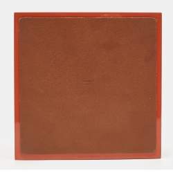 Hermes Orange Lacquered Wood H'dot Box