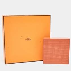 Hermes Orange Lacquered Wood H'dot Box