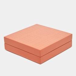 Hermes Orange Lacquered Wood H'dot Box