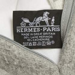 Hermès Grey Wool Blend Avalon III Throw Pillow 
