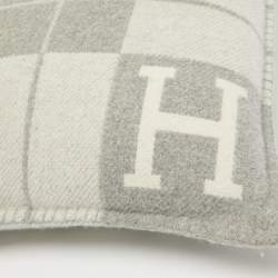 Hermès Grey Wool Blend Avalon III Throw Pillow 
