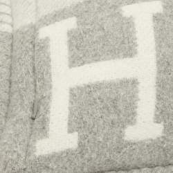Hermès Grey Wool Blend Avalon III Throw Pillow 