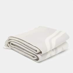 Hermès Grey Plaid Wool Brides De Gala Blanket
