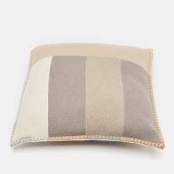 Hermès Beige Wool H Casaque Pillow