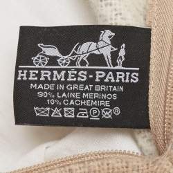 Hermès Beige Wool H Casaque Pillow