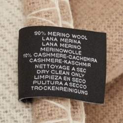 Hermès Beige/Grey Wool H Casaque Throw Blanket