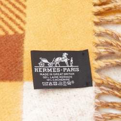 Hermes Brown/Beige Tigre Altai 2 Throw Blanket
