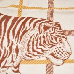 Hermes Brown/Beige Tigre Altai 2 Throw Blanket