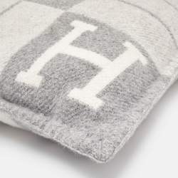 Hermes Grey Wool & Cashmere Avalon III Pillow