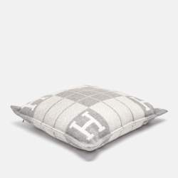 Hermes Grey Wool & Cashmere Avalon III Pillow