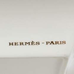 Pre Owned Hermès White Cheval Porcelain Ashtray