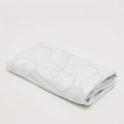 مملوكة مسبقًا Hermes Blue Horse Intarsia Cotton Baby Blanket