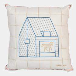 Pre Owned Hermes Bag Cushion Blue Bread Size 43X43