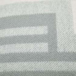Pre Owned Hermès Gris/Perle Wool Blend Ithaque Pillow