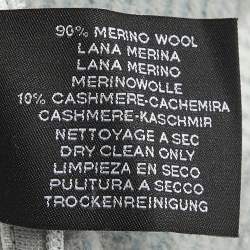 Pre Owned Hermès Gris/Perle Wool Blend Ithaque Pillow