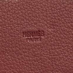 Pre Owned Hermes Alezan Bookend Rouge H Cassia Wood