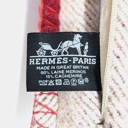 Pre Owned Hermes Red Wool Cushion