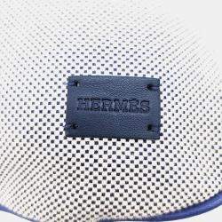 Pre Owned Hermes Blue, Orange, Yellow Cotton, Silk Cushion