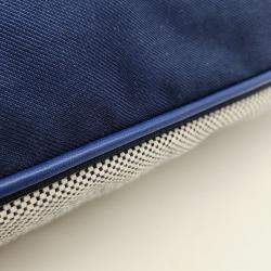 Pre Owned Hermes Blue, Orange, Yellow Cotton, Silk Cushion