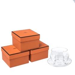 Hermes 3-Piece Fanfare Crystal Votive Set of 3