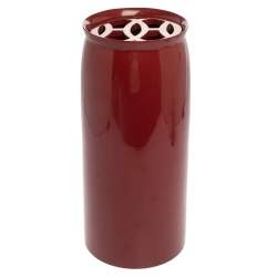 Hermes Burgundy Resin Vase