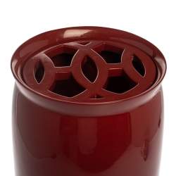 Hermes Burgundy Resin Vase