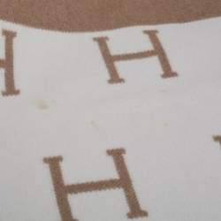 Hermes Beige Avalon Merino & Cashmere Baby Blanket 