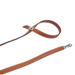 Pre Owned Hermès Brown Grained Leather Kelly Dog Leash S