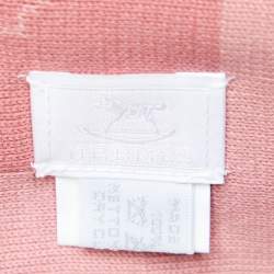 Hermes Pink Adada Cotton Knit Baby Blanket