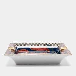 Hermès Fauve Gold Trim Savana Dance Porcelain Ashtray