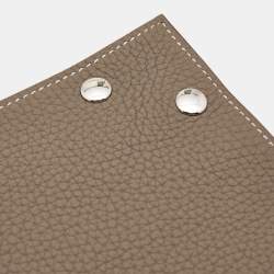 Hermes Etoupe Clemence Leather Mises et Relances Tray