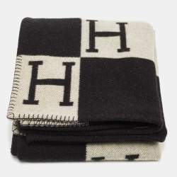 Hermes Black Cashmere & Wool Avalon III Blanket