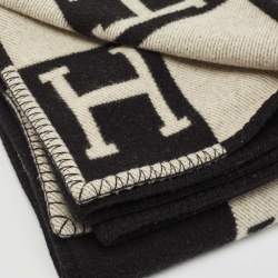 Hermes Black Cashmere & Wool Avalon III Blanket