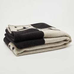 Hermes Black Cashmere & Wool Avalon III Blanket