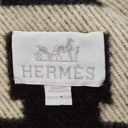 Hermes Black Cashmere & Wool Avalon III Blanket