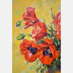 Poppies. By Iryna Kastsova, Belarus,2019 (60 X 60)