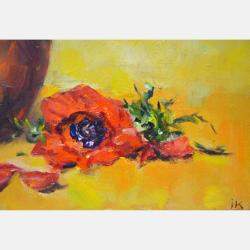 Poppies. By Iryna Kastsova, Belarus,2019 (60 X 60)