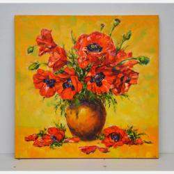 Poppies. By Iryna Kastsova, Belarus,2019 (60 X 60)