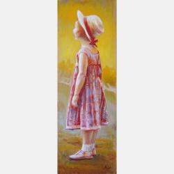La Petite ecossaise -Scottish Girl -Die Kleine Schottin By Isabel Mahe, France,2017 (60 X 20)