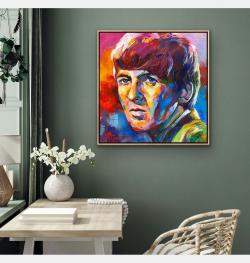 George Harrison - The Beatles By Jos Coufreur, Australia,2015 (98 X 98)