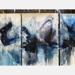 Abstract Blue And White No3 By Kathleen Rhee, Australia,2020 (76 X 51)