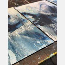 Abstract Blue And White No3 By Kathleen Rhee, Australia,2020 (76 X 51)