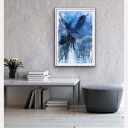 Abstract Blue And White No3 By Kathleen Rhee, Australia,2020 (76 X 51)